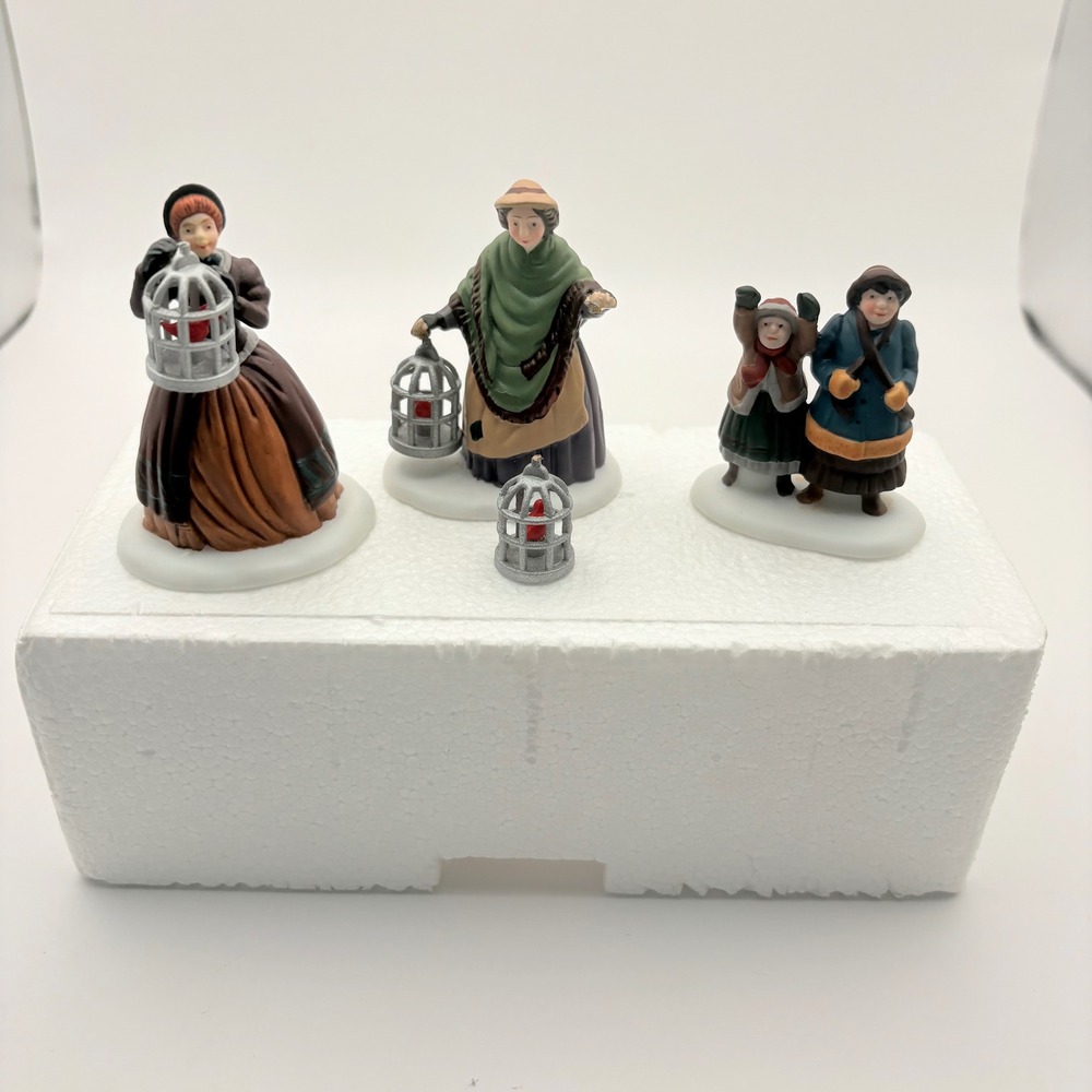 Dept 56 Heritage Village The Bird Seller Set of 3 Figurines 5803-3 READ